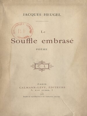 cover image of Le souffle embrasé